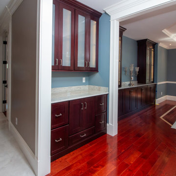 Transitional Cabico Unique Cherry Cordovan Kitchen Remodel with Butler’s Pantry