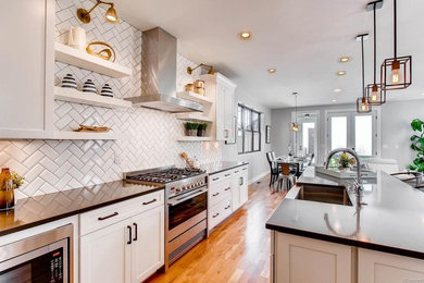 Farmhouse kitchen photo in Denver