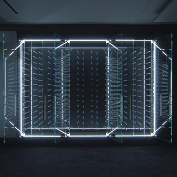 LED Illuminated Glass Enclosed Wine Cabinet