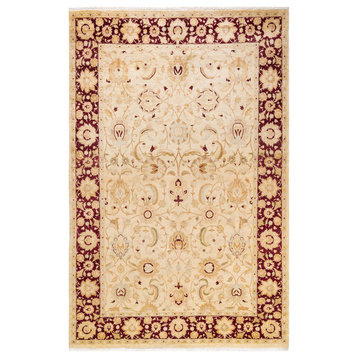 Speck, One-of-a-Kind Hand-Knotted Area Rug, Ivory, 6'1"x9'5"
