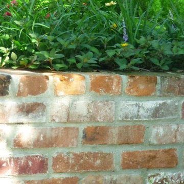 Old St. Louis Brick Walkway & Retainer wall
