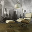 Chicago Skyline Wall Mural, Black and White, 400x309 cm