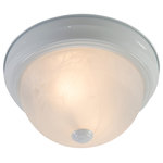 Yosemite Home Decor - 11" Incandescent Overhead Light - Yosemite Home Decor JK Features: -Ceiling flush mount. Great list and collection. -Available in dark brown, patina grey, satin nickel, venetian bronze or Whites. -Available in 6" or 7" height sizes. -Dark brown, satin nickel and Whites come with white marble glass. -Patina grey and venetian bronze come with amber  glass. -Easy installation. -Perfect for ambient lighting in  medium-sized rooms. -Includes mounting brackets. -UL listed for safety. Specifications: -Manufacturer provides 1 year warranty.