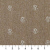 Light Brown And Beige, Flowers Country Style Upholstery Fabric By The Yard
