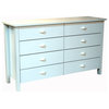 Nouvelle 8 Drawer Double Dresser in White Fin