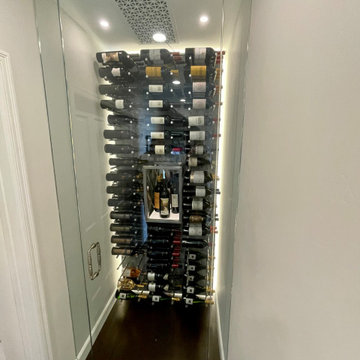 Tempered, Modern Glass for Small Wine Closets San Francisco