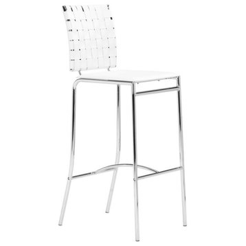 ZUO Criss Cross Bar Chair (Set of 2) White