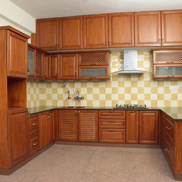 U- Shaped  Kitchen Designs For Indian Homes