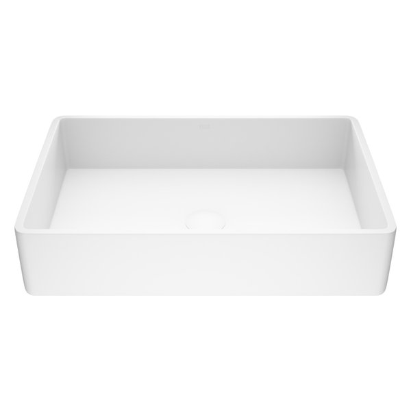 VIGO Magnolia Matte Stone Vessel Bathroom Sink