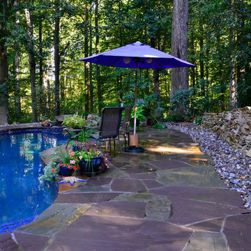 Upper Marlboro Flagstone Pool Patio