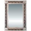 Big Silver Morelia Tile Talavera Tin Mirror