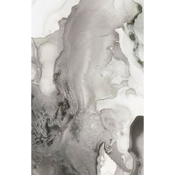"Mint Bubbles III Grey Version" Fine Art Giant Canvas Print, 54"x84"