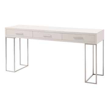 white gloss finish desk