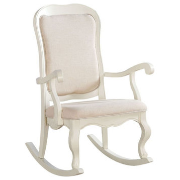 Fabric Rocking Chair, Antique White