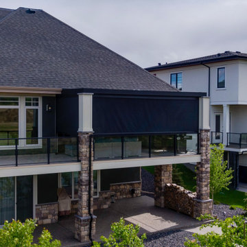 Upper Deck StruXure Pergola Enclosed With Phantom Motorized Privacy Screens