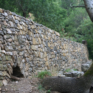Mur de soutènement à pierre sèche Pégairolles de l'escalette
