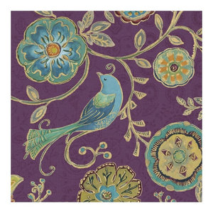 Bohemian Wings VIII Aubergine Poster Print by Daphne Brissonnet 24 x 24