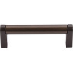 Top Knobs - Pennington Bar Pull 3 3/4" (c-c) - Oil Rubbed Bronze - Length - 4 3/8", Width - 1/2", Projection - 1 3/8", Center to Center - 3 3/4", Base Diameter - W 1/2" x L 3/8"