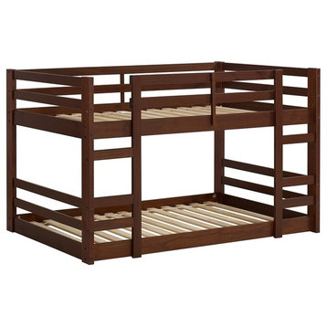 Low Wood Twin Over Twin Bunk Bed - Walnut