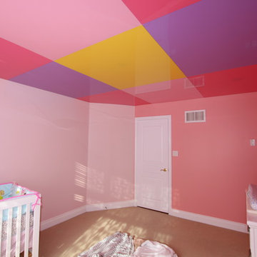Stretched ceiling for kids rooms