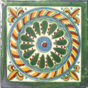 100 Mexican Talavera Decorative Handmade Tiles Folk Art  C041