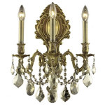 Elegant Lighting - Elegant Lighting 9603W14FG-GT/RC Monarch - Three Light Wall Sconce - Regal and distinct, the Monarch collection of wallMonarch Three Light  French Gold *UL Approved: YES Energy Star Qualified: n/a ADA Certified: n/a  *Number of Lights: Lamp: 3-*Wattage:40w E12 bulb(s) *Bulb Included:No *Bulb Type:E12 *Finish Type:French Gold