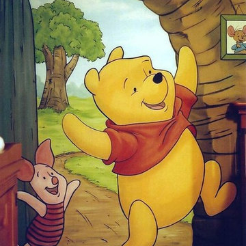 Winnie The Pooh Murals in a Nursery by Tom Taylor of Mural Art LLC