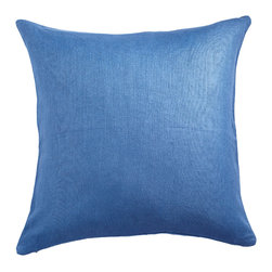 Indigo Linen Pillow Cover - Square - Pillowcases And Shams