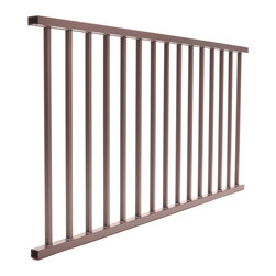 ALX Contemporary Railing in Weathered Brown - Deck Tiles And Planks