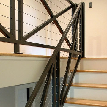 Craftsman Cross-Brace Metal Cable Rail
