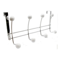 Evideco - Over-The-Door 8-Hook Rack Color: White - Wall Hooks