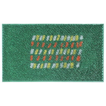 A1HC First Impression Grassdecor, Natural Rubber Doormat, 18"x30", Green