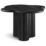 Meridian Furniture - Mesa Dining Table, Black - Bring a bold new look to your space with this Mesa Black Dining Table. Crafted with ash veneer and featuring a captivating black finish, this table exudes elegance and sophistication. The unique clover-shaped table top is not only visually striking but also adds an intriguing element to your decor. With its bold design and sleek construction, this dining table is a perfect addition to your modern home.