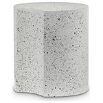 Meridian Furniture - Dimple Terrazzo Pattern Iron End Table, White, 1-Piece: 16"Wx16"Dx18"H - Beautify your room with this Dimple white end table. Crafted from white Terrazzo patterned iron metal, its modular shape allows you to connect as many as needed, offering versatility and style. With a contemporary nesting design, it adapts effortlessly to various spaces, whether used individually or in clusters. Perfect for adding both functionality and a modern aesthetic to your living area, this table promises to be a chic addition that enhances organization and visual appeal in any setting.