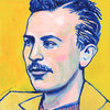 "John Steinbeck Yellow" Artwork, Framed