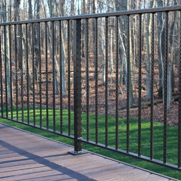 Beautiful Hammered Deck Railing