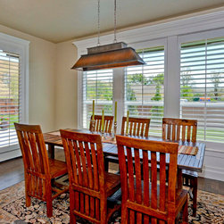 Salvaged Boat Wood Table with Reclaimed Teak Dining Chairs - Dining Chairs