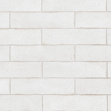 Crackle Cream Ceramic Wall Tile, White