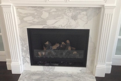 Calacatta gold marble Fire place