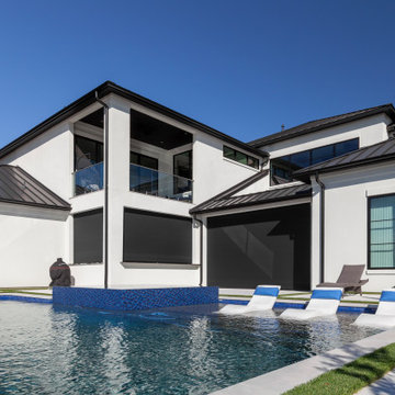 Exterior Motorized Screens For Modern Home