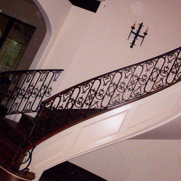 Stair railings and balconies.