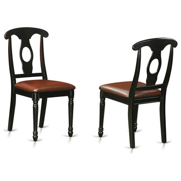 Napoleon-Styled dining chairs, Set of 2, Black, Kec-Blk-W