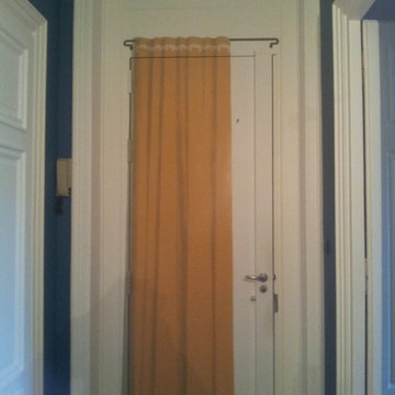 Faux drapé sur porte blindée
