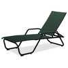Gardenella Sling 4-Position Chaise, Textured Black, Forest Green