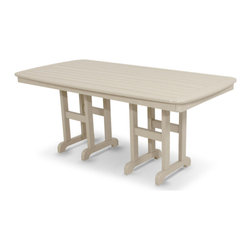 Polywood - Ivy Terrace Classics 37"x72" Dining Table, Sand - Outdoor Dining Tables