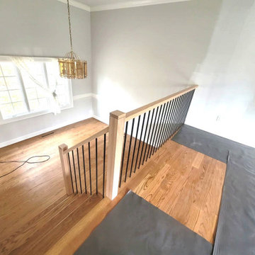 Wood And Metal Indoor Railings