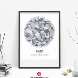 CANCER Zodiac Constellation Poster - Abstract Modern Art Gallery Quality Gicl&eacute;e - Prints And Posters