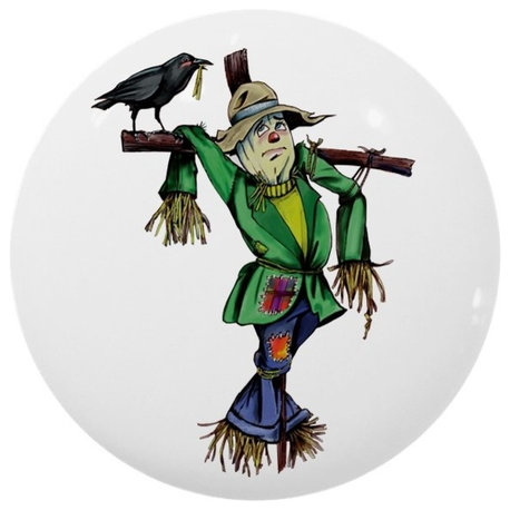 Scarecrow Ceramic Cabinet Drawer Knob