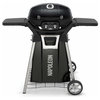 TravelQ Pro Portable Gas Grill w/ Cart and Side Shelf Kit
