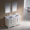 Fresca Oxford 48" Antique White Double Sink Bathroom Vanity Set